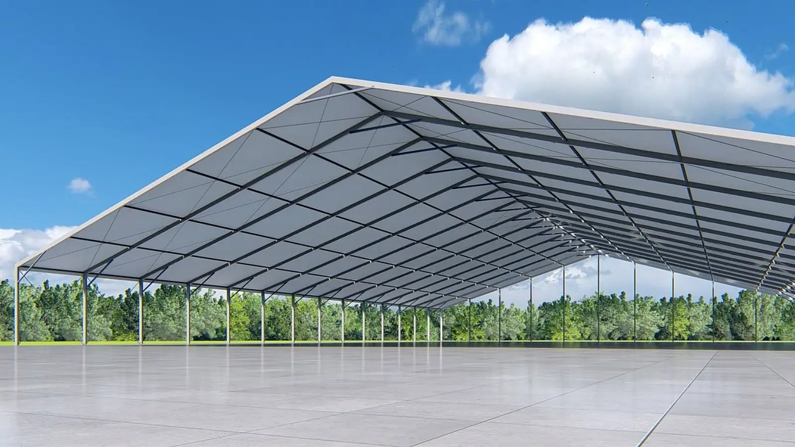 Estructura modular abierta de gran superficie